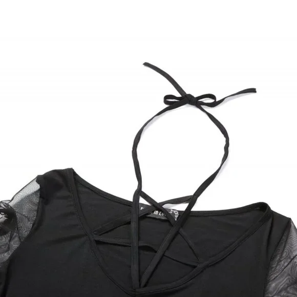 Romantic Delusions Pentagram Lace Top - Picture 6 of 9